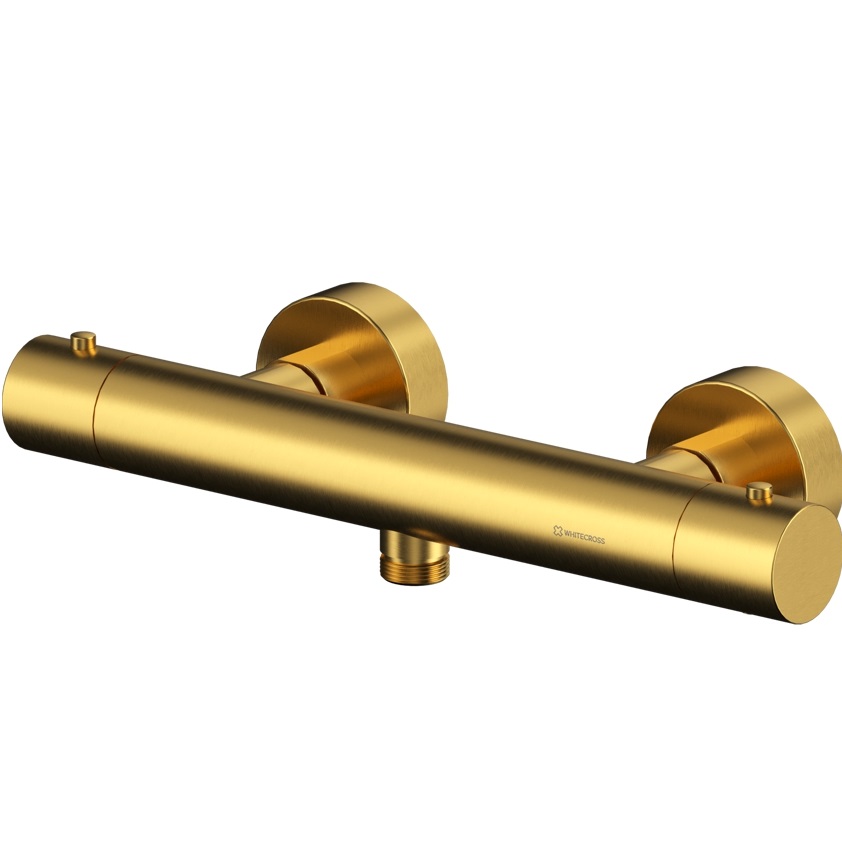 Смеситель для душа Whitecross Серия Y Y1246GLB (золото брашированное), с термостатом