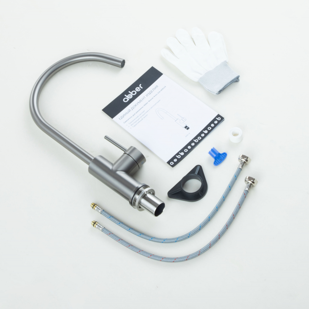 Смеситель для кухни Abber Wasser Kreis 316 AF8114BGG (оружейная сталь брашированная)