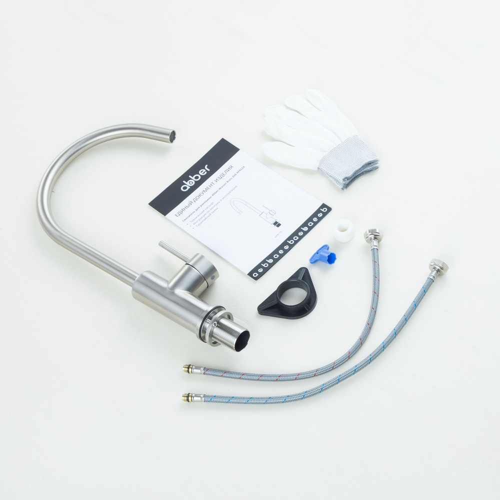 Смеситель для кухни Abber Wasser Kreis 316 AF8114BST (сталь брашированная)