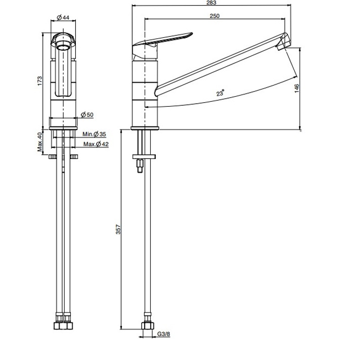 Смеситель для кухни Fima Carlo Frattini Kitchen F3007CR.ES (хром)