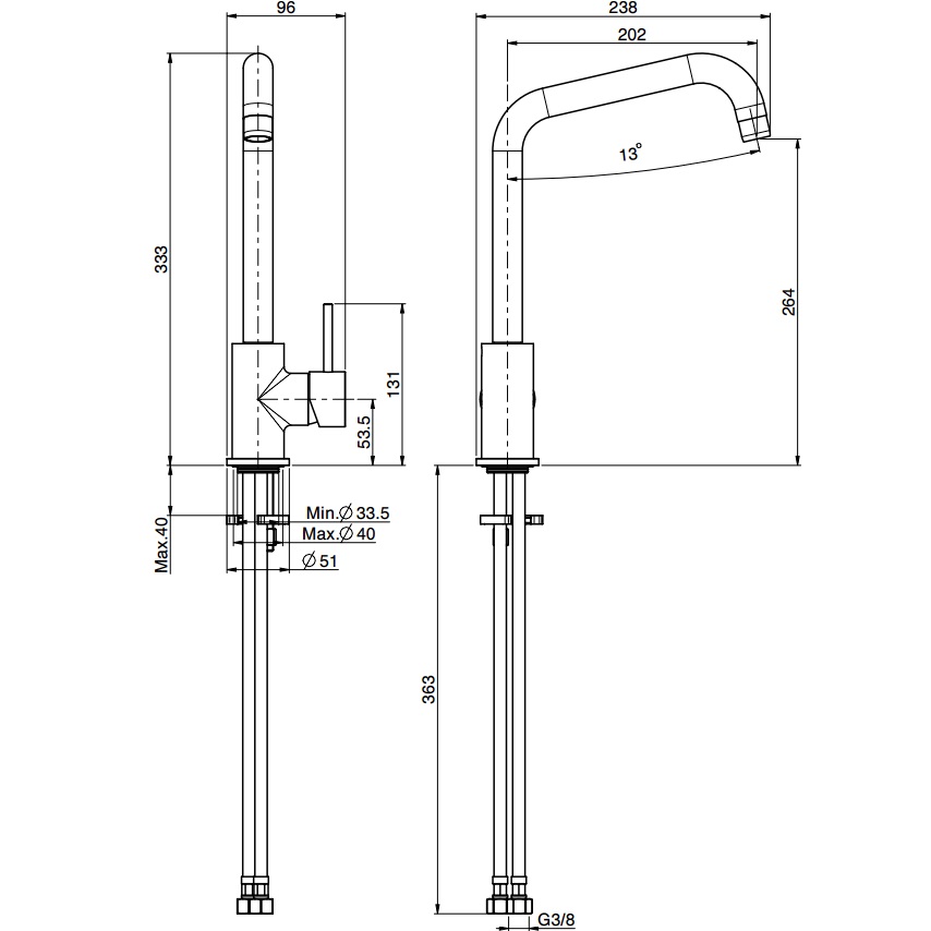 Смеситель для кухни Fima Carlo Frattini Kitchen F3067/1RCR.ES (хром)