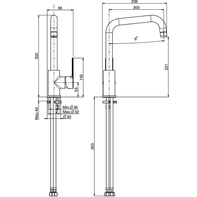 Смеситель для кухни Fima Carlo Frattini Kitchen F3137/1NS (черный матовый)