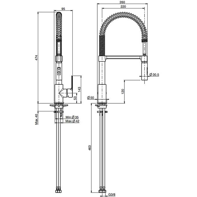 Смеситель для кухни Fima Carlo Frattini Kitchen F3147/1OR (золотой)