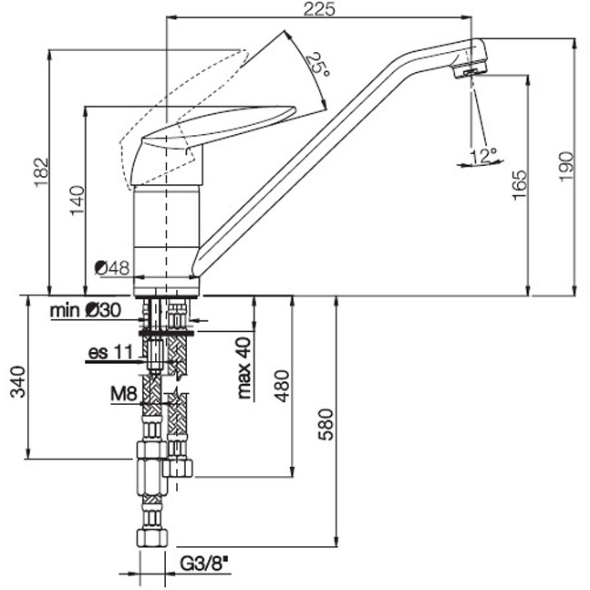 Смеситель для кухни Fima Carlo Frattini Kitchen F3207NDCR (хром)