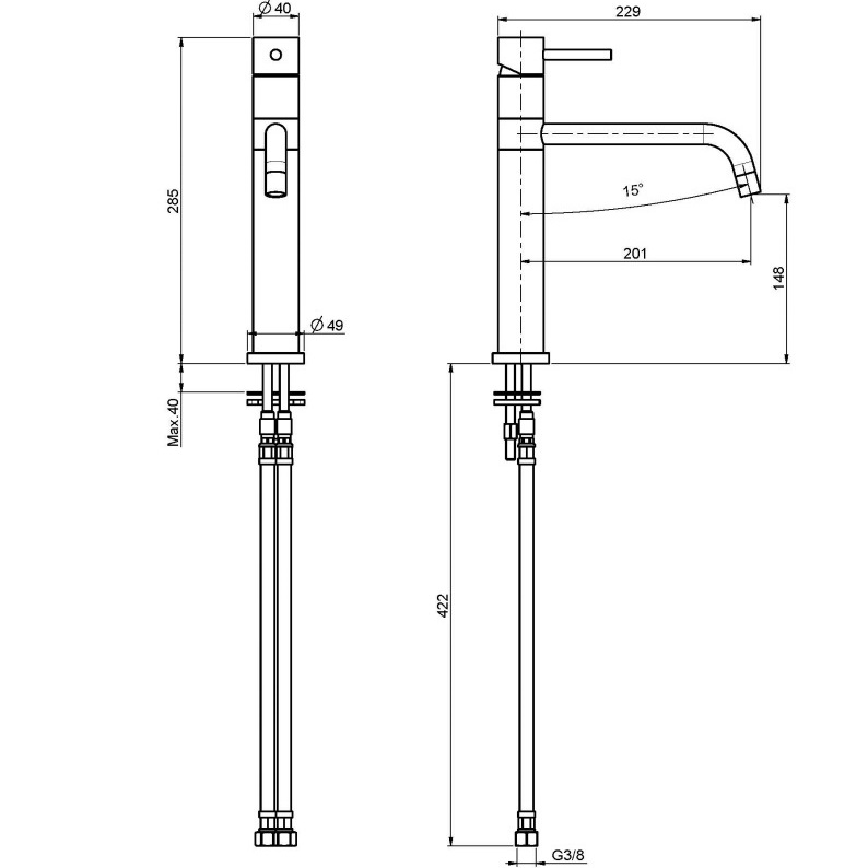 Смеситель для кухни Fima Carlo Frattini Kitchen F3227CR (хром)