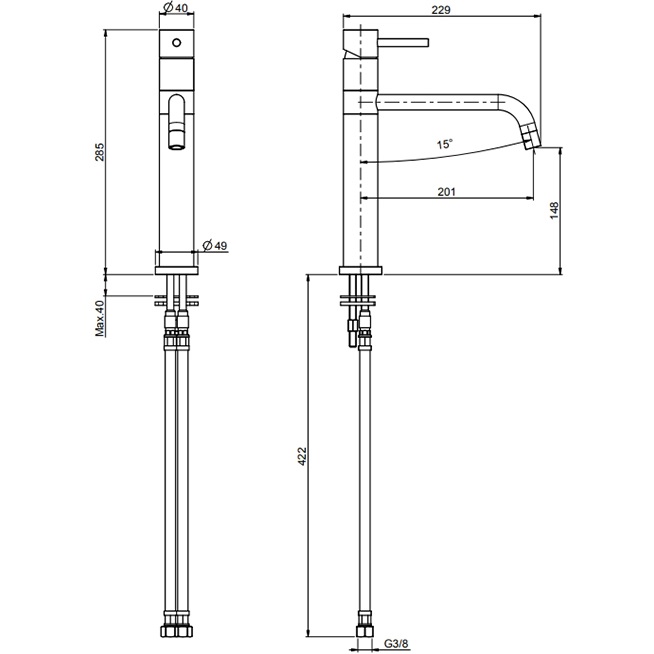 Смеситель для кухни Fima Carlo Frattini Kitchen F3227NS (черный матовый)
