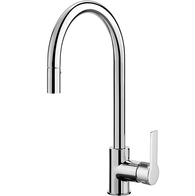 Смеситель для кухни Fima Carlo Frattini Kitchen F3538WCR (хром), с выдвижной лейкой