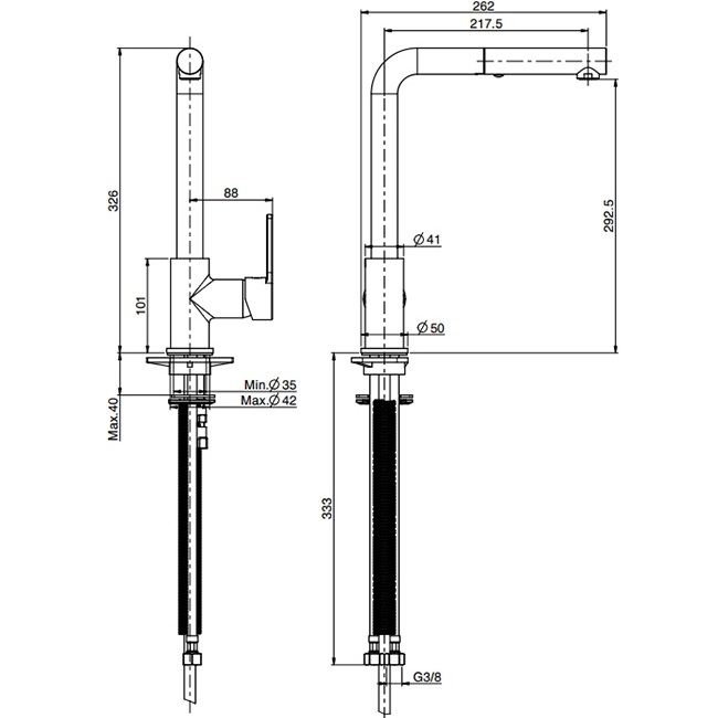 Смеситель для кухни Fima Carlo Frattini Kitchen F7029WOTCR (хром), с выдвижной лейкой