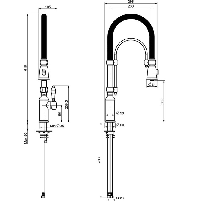 Смеситель для кухни Fima Carlo Frattini Kitchen F7030BR (бронза)