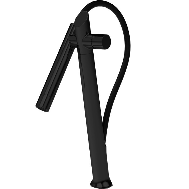 Смеситель для кухни Fima Carlo Frattini Kitchen F7050NS (черный матовый), ручная лейка на магните