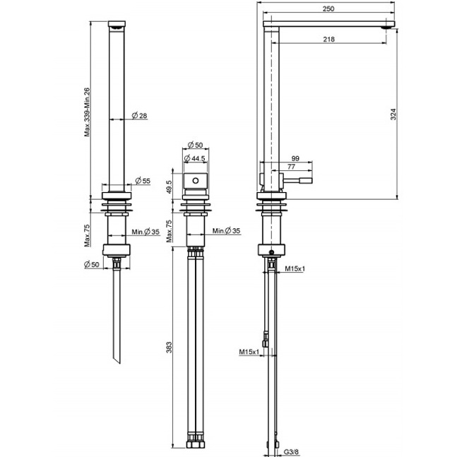 Смеситель для кухни Fima Carlo Frattini Kitchen Nomos F7037CR (хром), с опускающимся изливом
