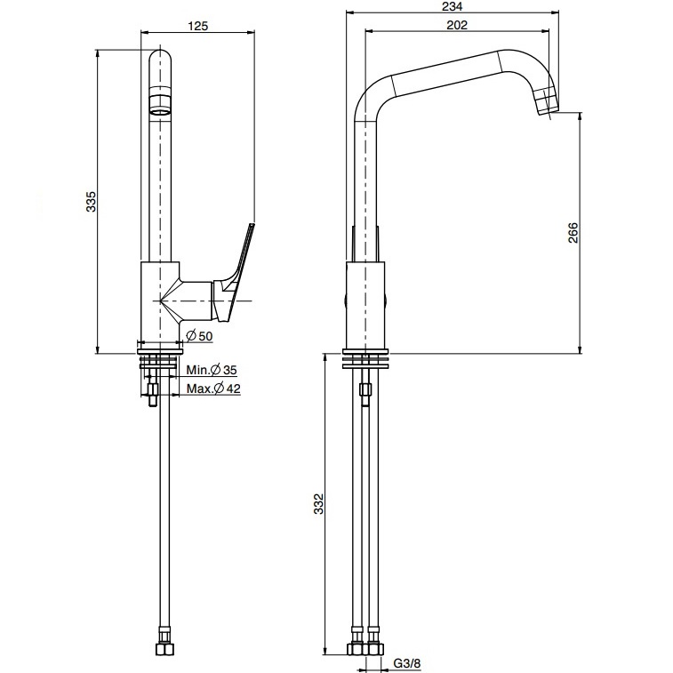 Смеситель для кухни Fima Carlo Frattini Kitchen Serie 4 F3767/1RCR (хром)