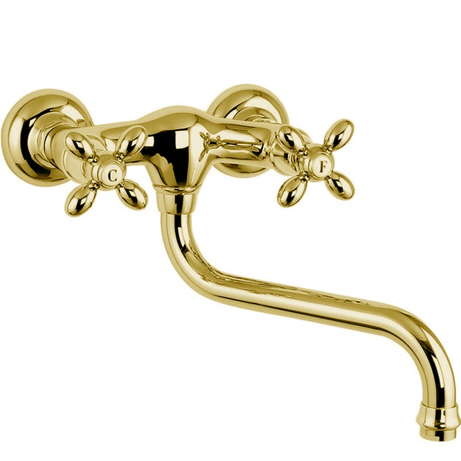 Смеситель для кухни настенный Fima Carlo Frattini Kitchen F5006OR (золотой)