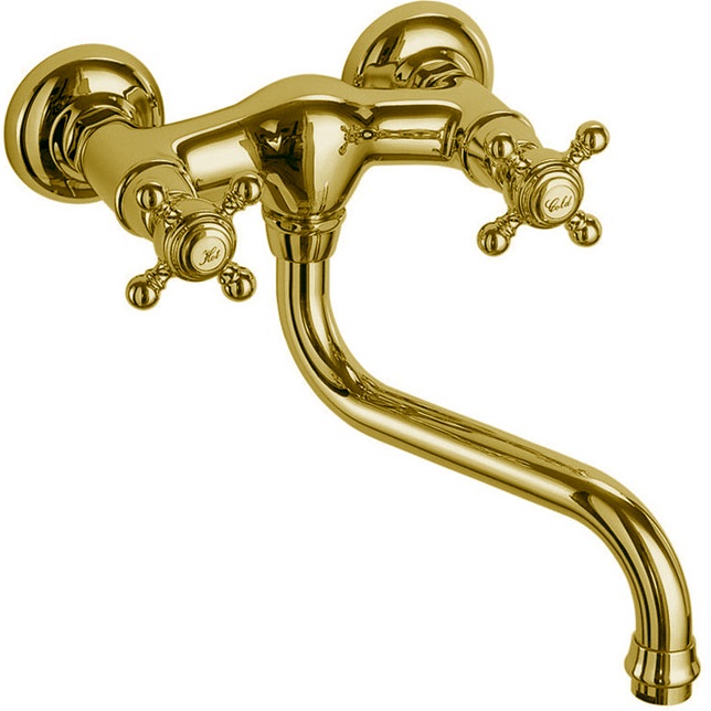 Смеситель для кухни настенный Fima Carlo Frattini Kitchen F5086OR (золотой)