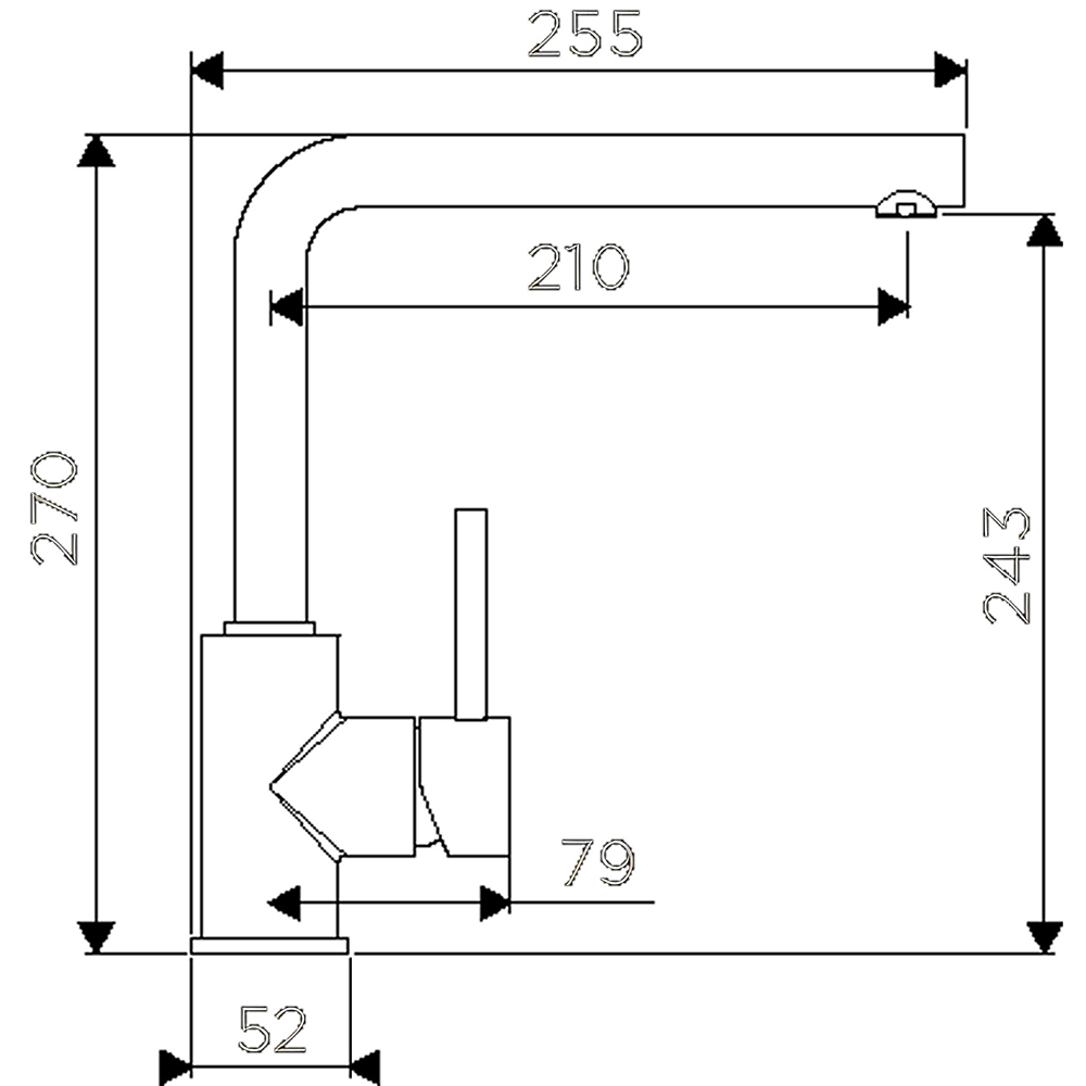 Смеситель для кухни Omoikiri Nakagawa-PL 4994312 (платина)