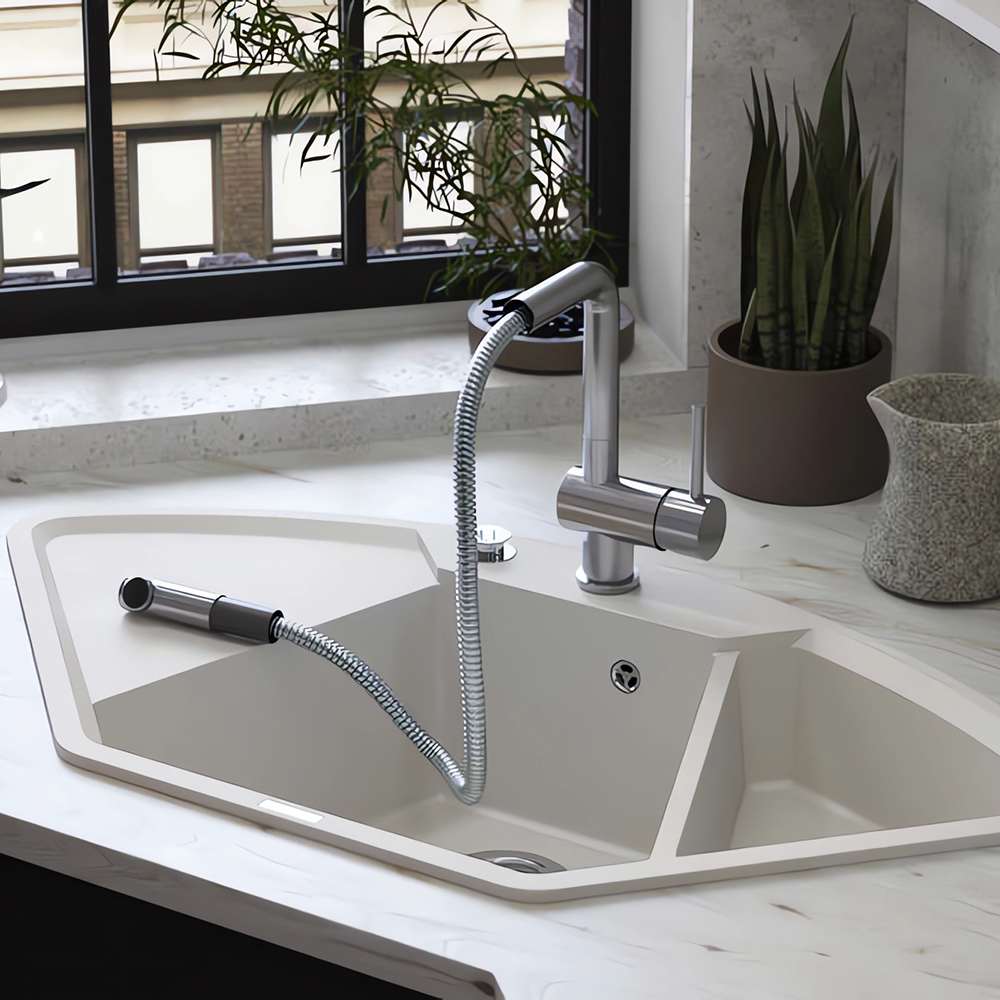 Смеситель для кухни Omoikiri Tanigawa-SB-BN 4994457 (нержавеющая сталь)