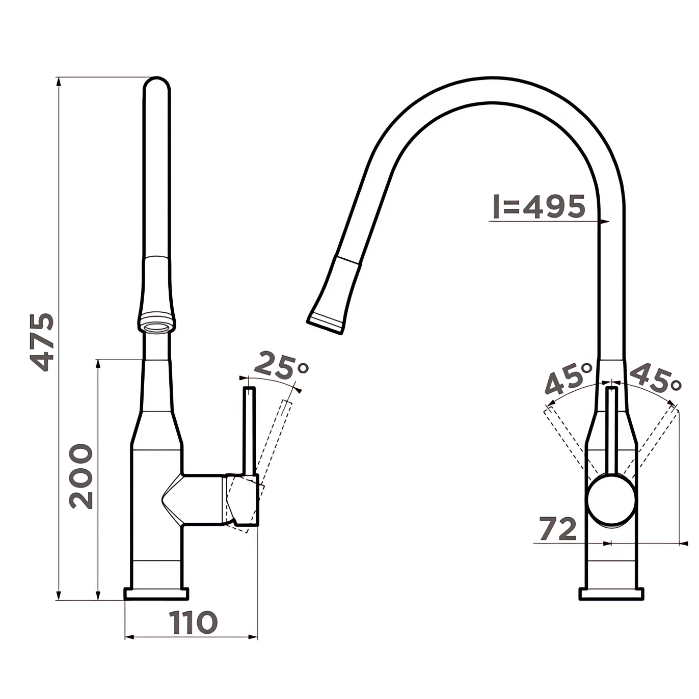 Смеситель для кухни Omoikiri Yatomi-BN-R 4994248 (нержавеющая сталь/красный)