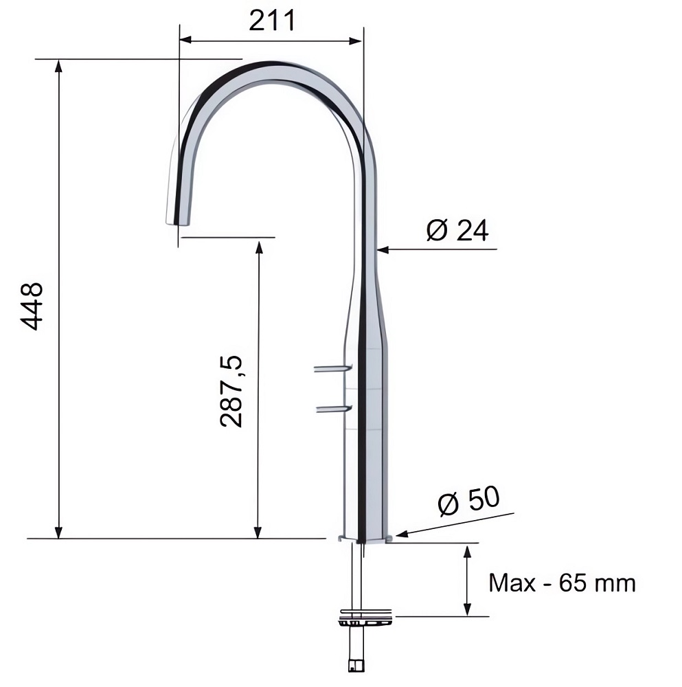 Смеситель для кухни Remer Elegant BK74 (хром)