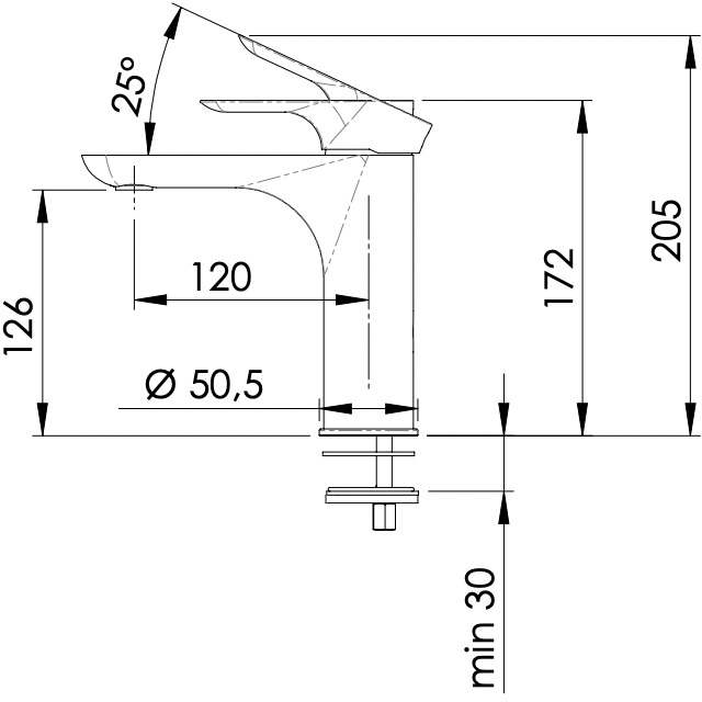 Смеситель для раковины  Remer Infinity I12DO (золотой), без донного клапана