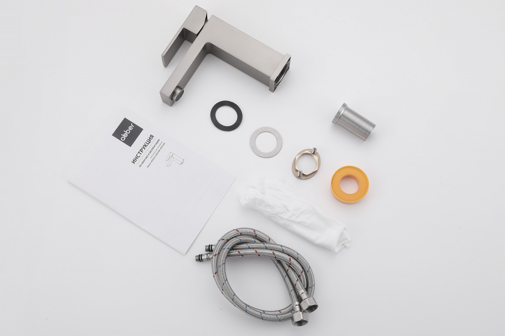 Смеситель для раковины Abber Daheim AF8210SP (сатин), без донного клапана