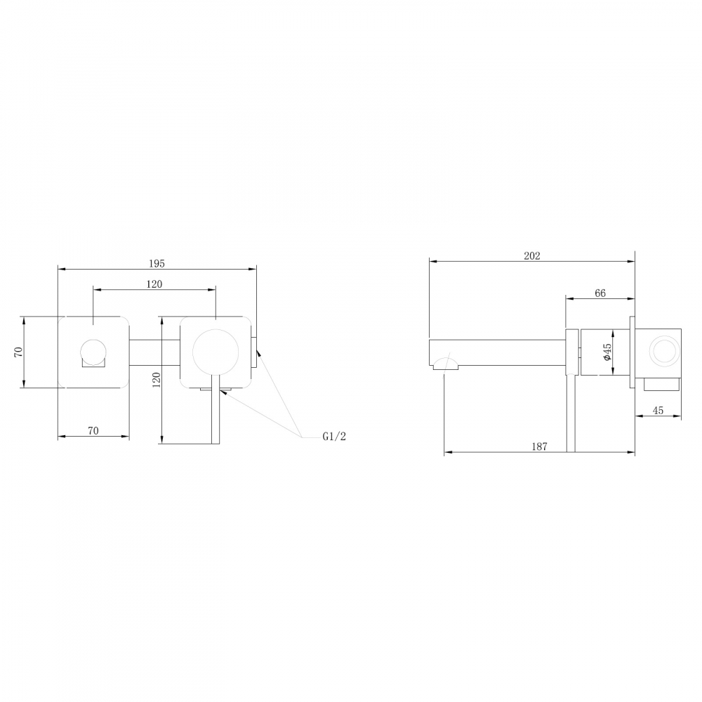 Смеситель для раковины Abber Emotion AF8812B (черный матовый), скрытого монтажа