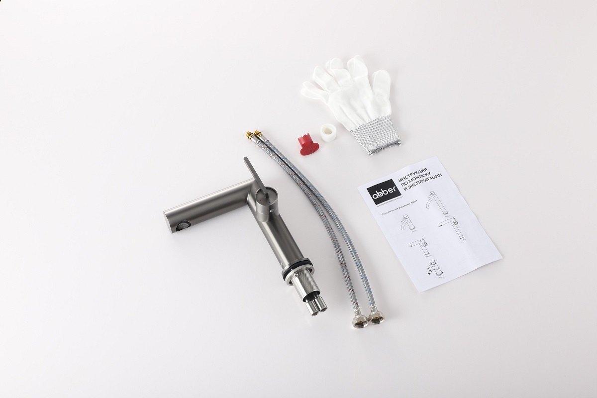 Смеситель для раковины Abber Perfekte 316 AF8A10BGG (оружейная сталь брашированная)