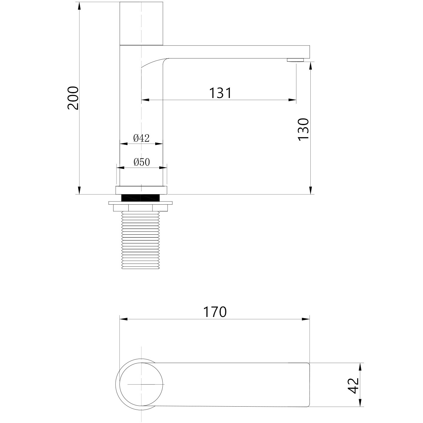 Смеситель для раковины Abber Rund AF8710 (хром), с прогрессивным картриджем
