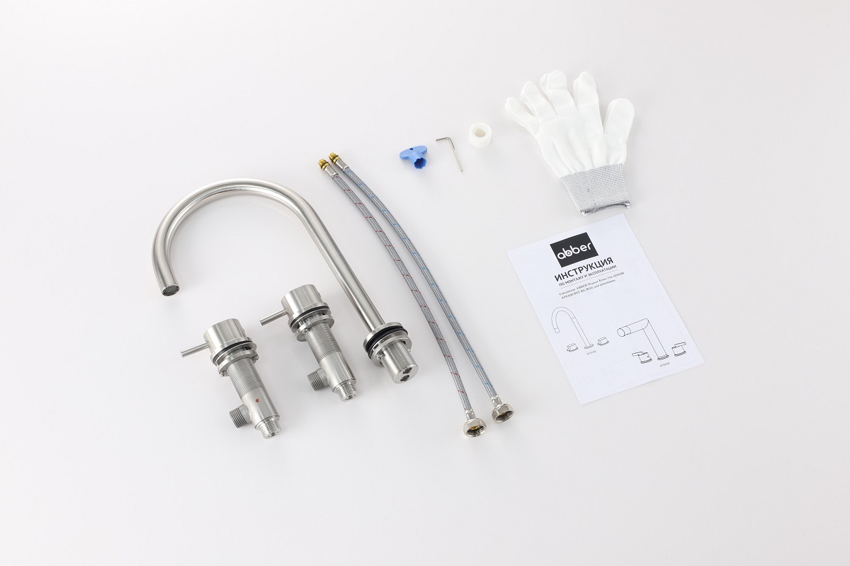 Смеситель для раковины Abber Wasser Kreis 316 AF8108BST-M (сталь брашированная)