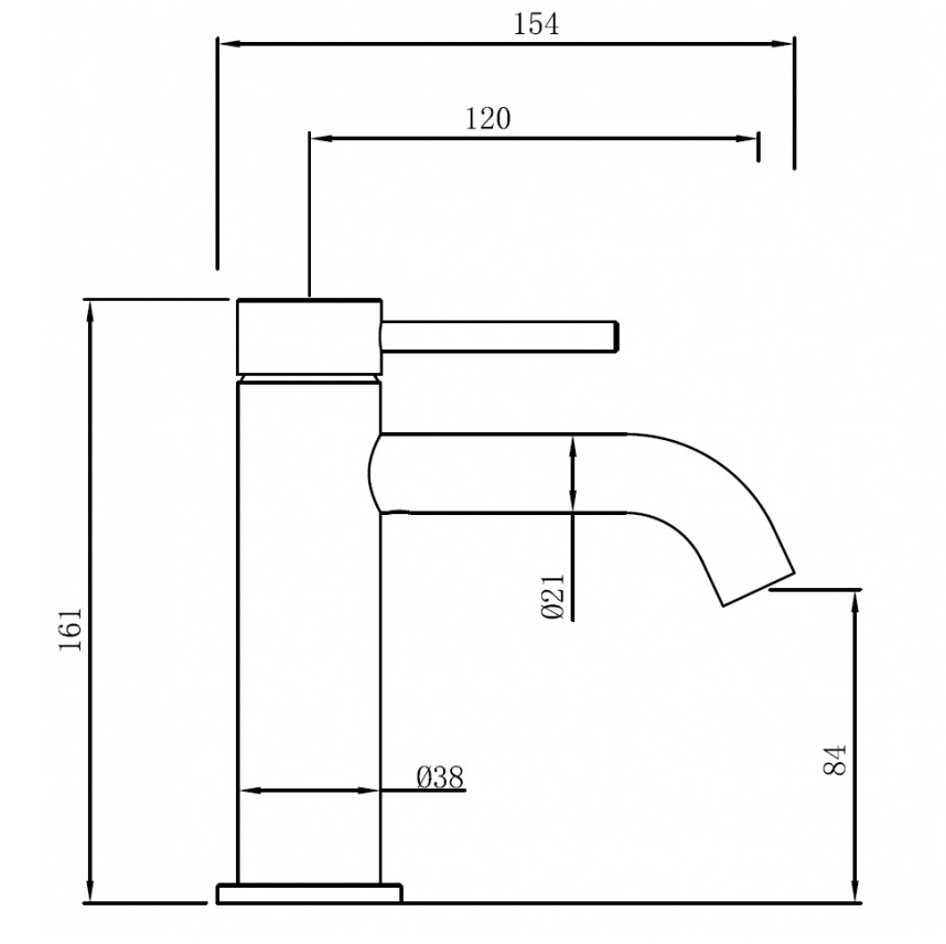 Смеситель для раковины Abber Wasser Kreis 316 AF8110BG (золото брашированное)