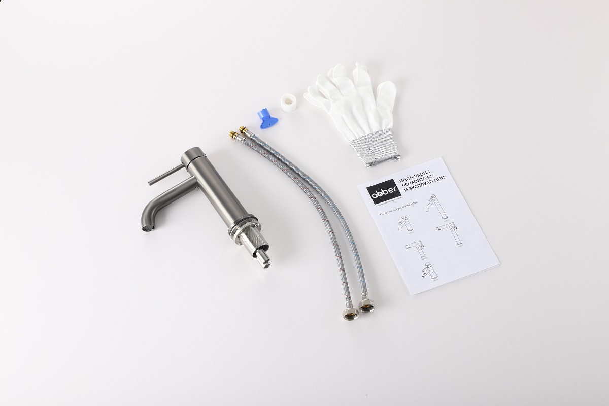 Смеситель для раковины Abber Wasser Kreis 316 AF8110BGG (оружейная сталь брашированная)