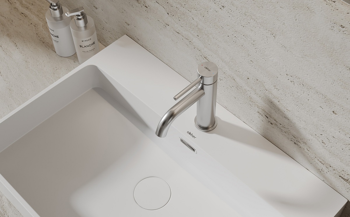 Смеситель для раковины Abber Wasser Kreis 316 AF8110BST (сталь брашированная) 