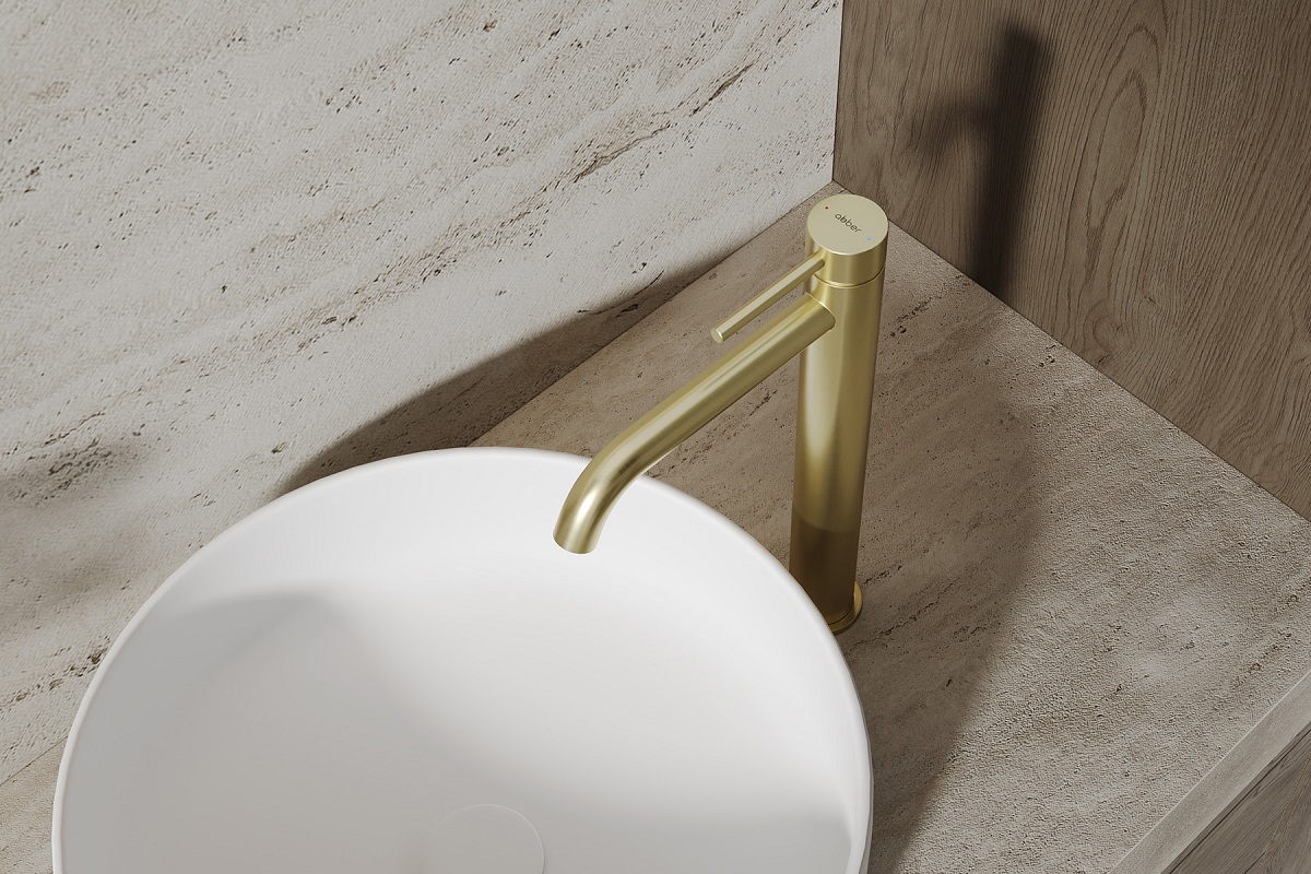 Смеситель для раковины Abber Wasser Kreis 316 AF8111BG-L (золото брашированное)