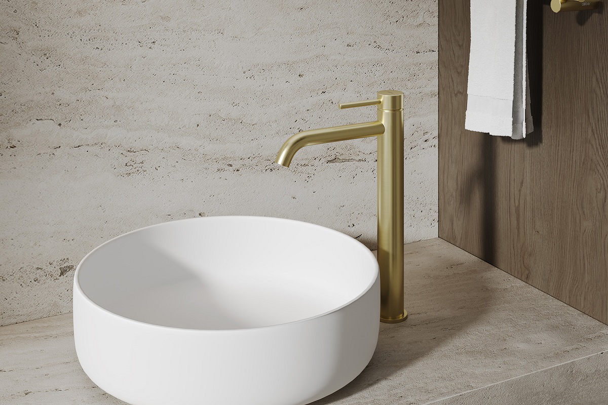 Смеситель для раковины Abber Wasser Kreis 316 AF8111BG-L (золото брашированное)