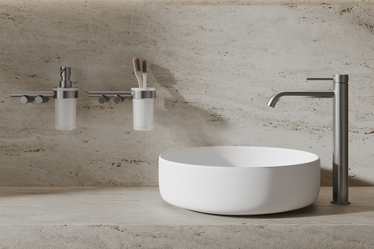 Смеситель для раковины Abber Wasser Kreis 316 AF8111BGG-L (оружейная сталь брашированная)