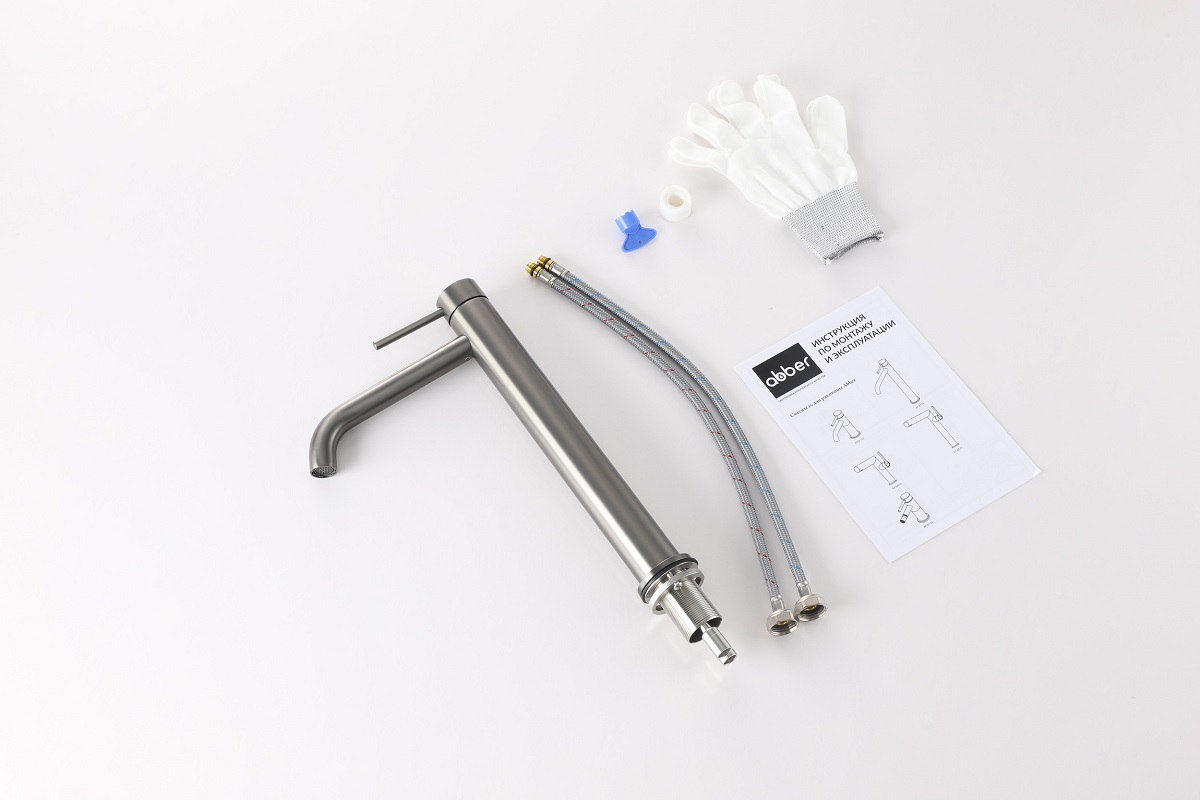 Смеситель для раковины Abber Wasser Kreis 316 AF8111BGG-L (оружейная сталь брашированная)