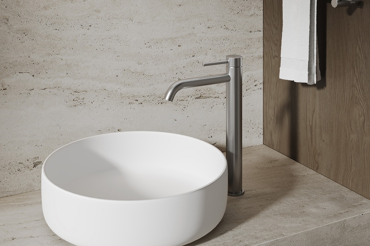 Смеситель для раковины Abber Wasser Kreis 316 AF8111BST-L (сталь брашированная)