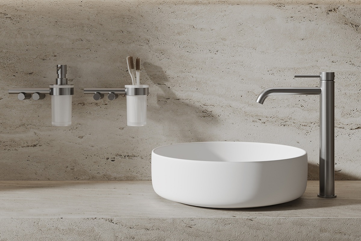 Смеситель для раковины Abber Wasser Kreis 316 AF8111BST-L (сталь брашированная)