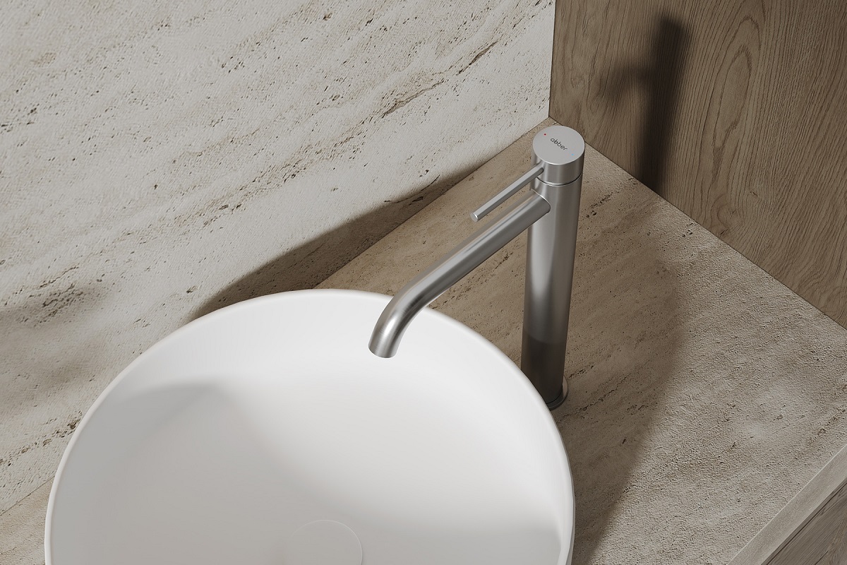 Смеситель для раковины Abber Wasser Kreis 316 AF8111BST-L (сталь брашированная)