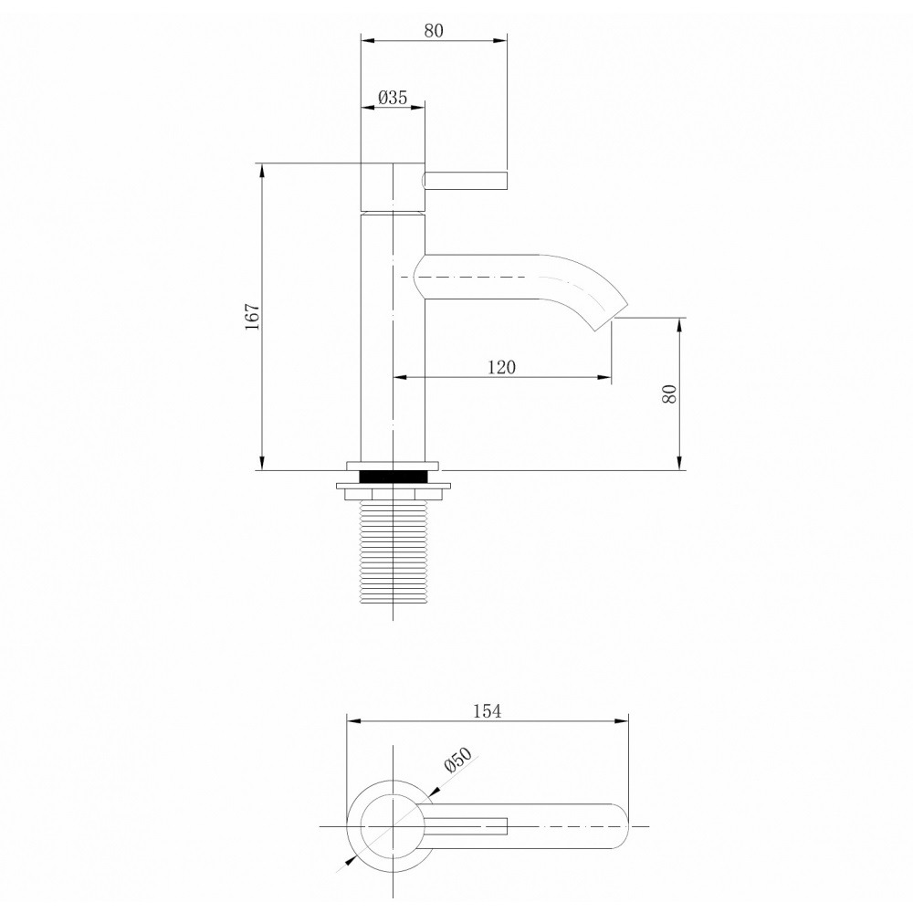 Смеситель для раковины Abber Wasser Kreis AF8110G (золотой матовый), без донного клапана