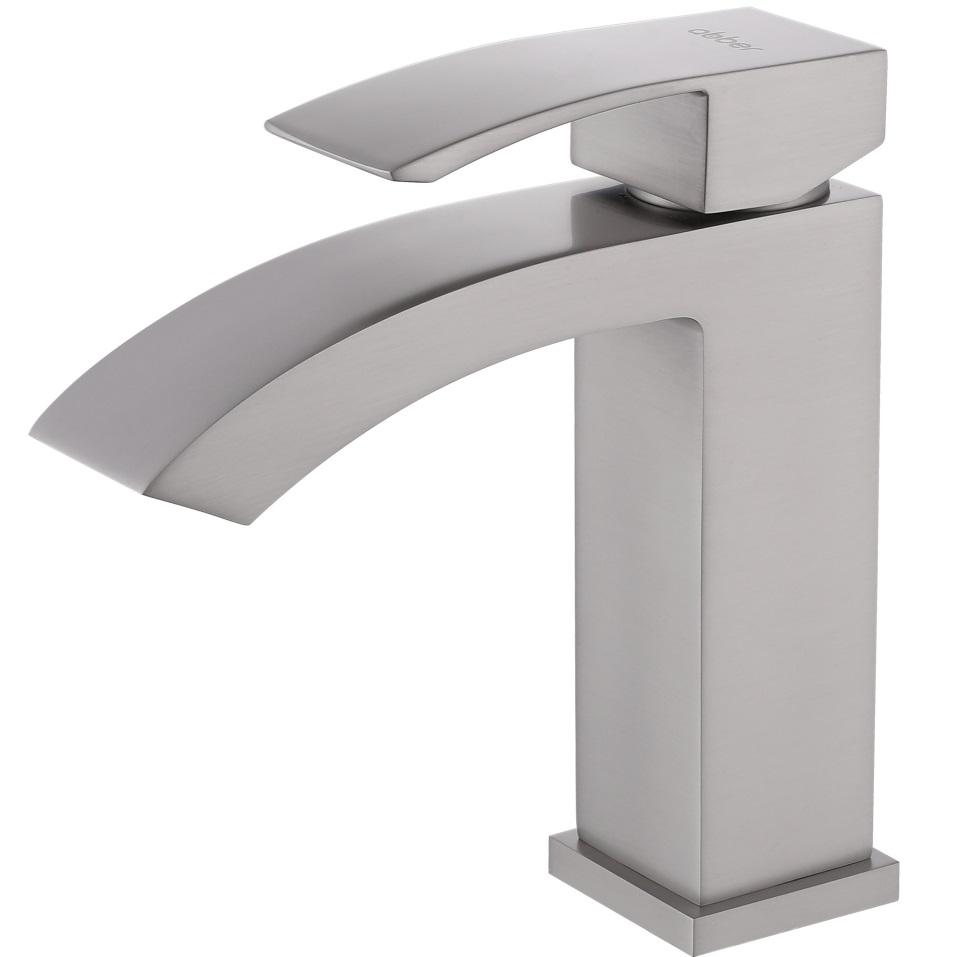Смеситель для раковины Abber Wasserfall AF8610SP (сатин), без донного клапана 