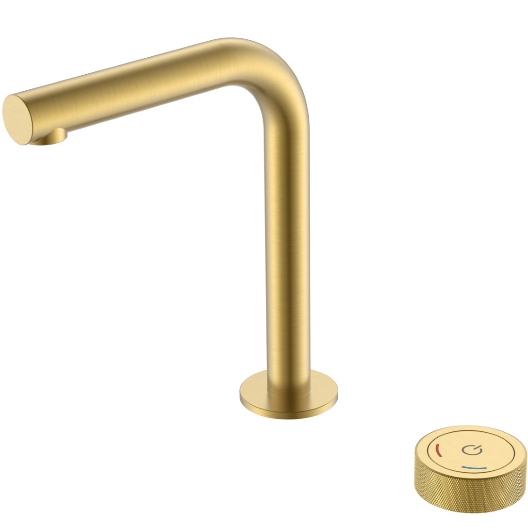 Смеситель для раковины автоматический Boheme Tech 158-MG (золото матовое), без донного