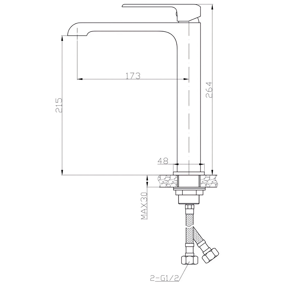 Смеситель для раковины BelBagno Dory DOR-LMC-CRM (хром)