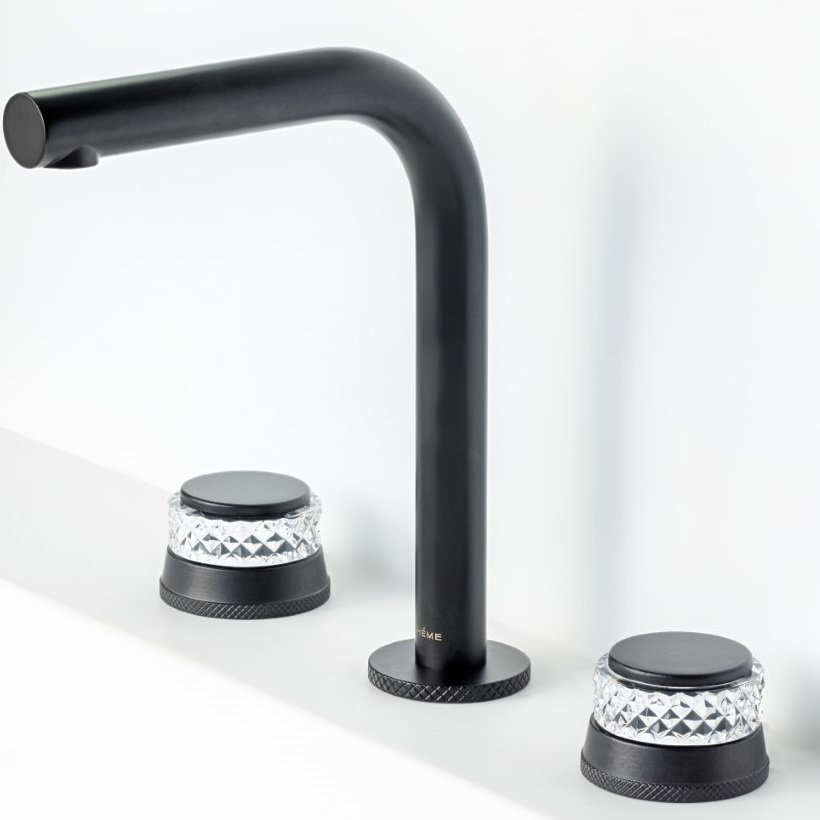 Смеситель для раковины Boheme Aura 152-B-A (черный матовый), без донного клапана