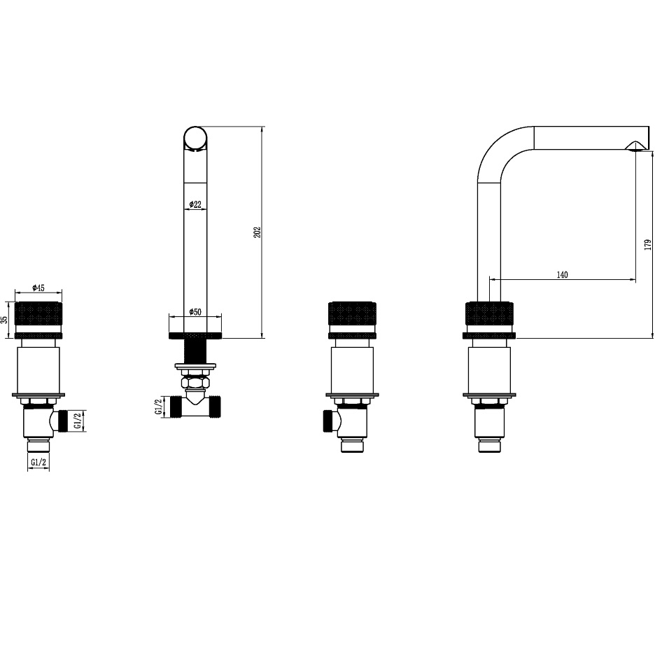 Смеситель для раковины Boheme Prestige 152-CR-PR (хром), без донного клапана