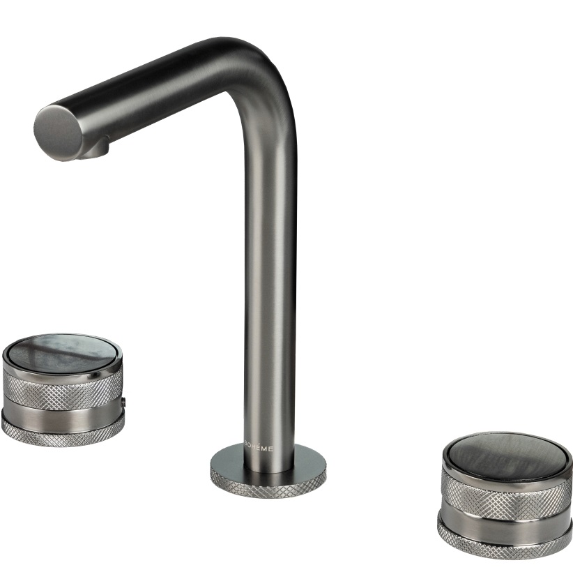 Смеситель для раковины Boheme Prestige 152-GM-PR (оружейный металл), без донного клапана