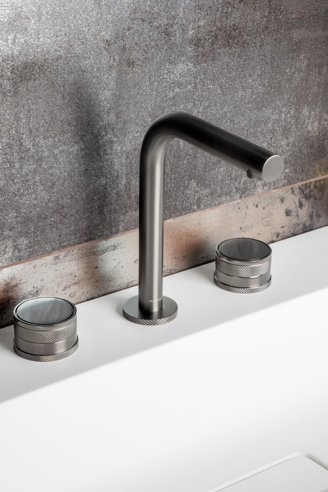 Смеситель для раковины Boheme Prestige 152-GM-PR (оружейный металл), без донного клапана