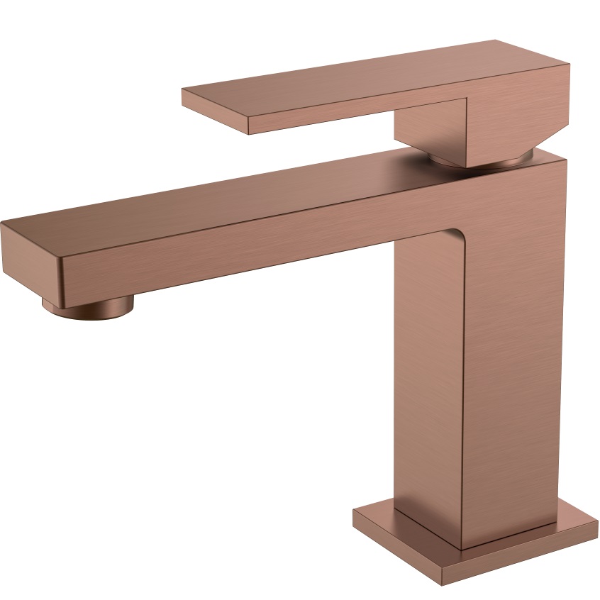 Смеситель для раковины Boheme Qubic 471-BRB (бронза брашированная), без донного клапана