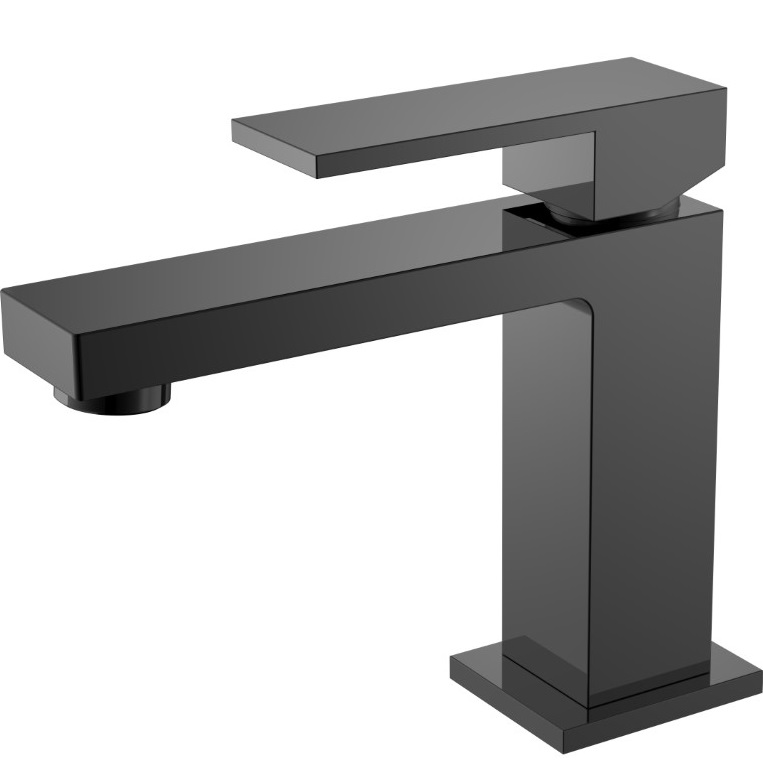 Смеситель для раковины Boheme Qubic 471-SGM (оружейный металл глянцевый), без донного клапана