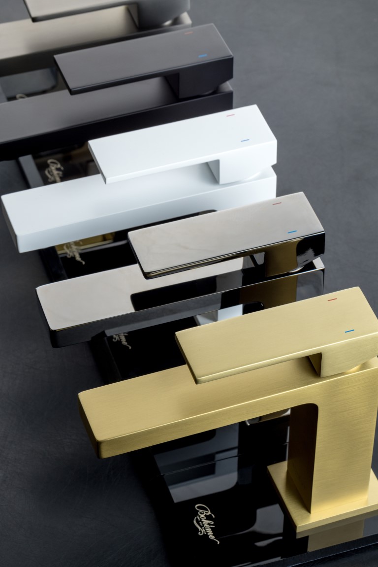 Смеситель для раковины Boheme Qubic 471-SGM (оружейный металл глянцевый), без донного клапана