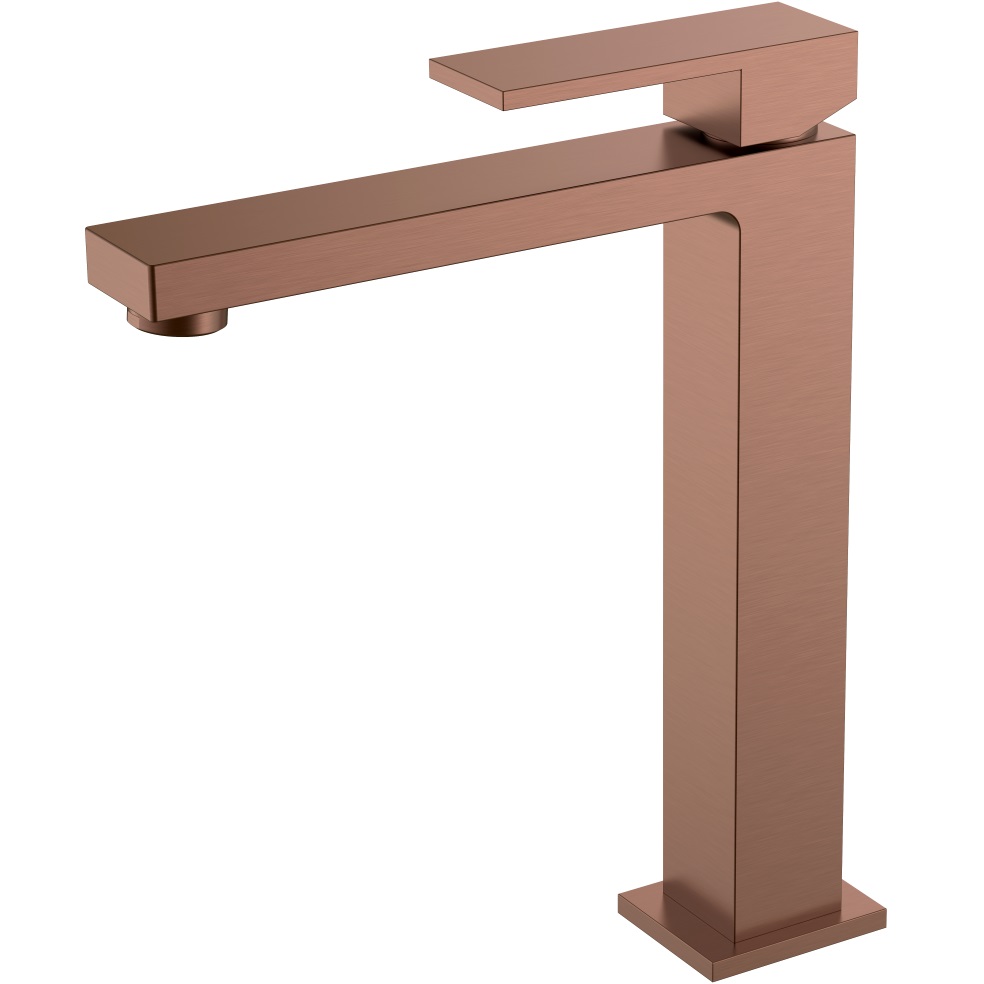 Смеситель для раковины Boheme Qubic 472-BRB (бронза брашированная), без донного клапана